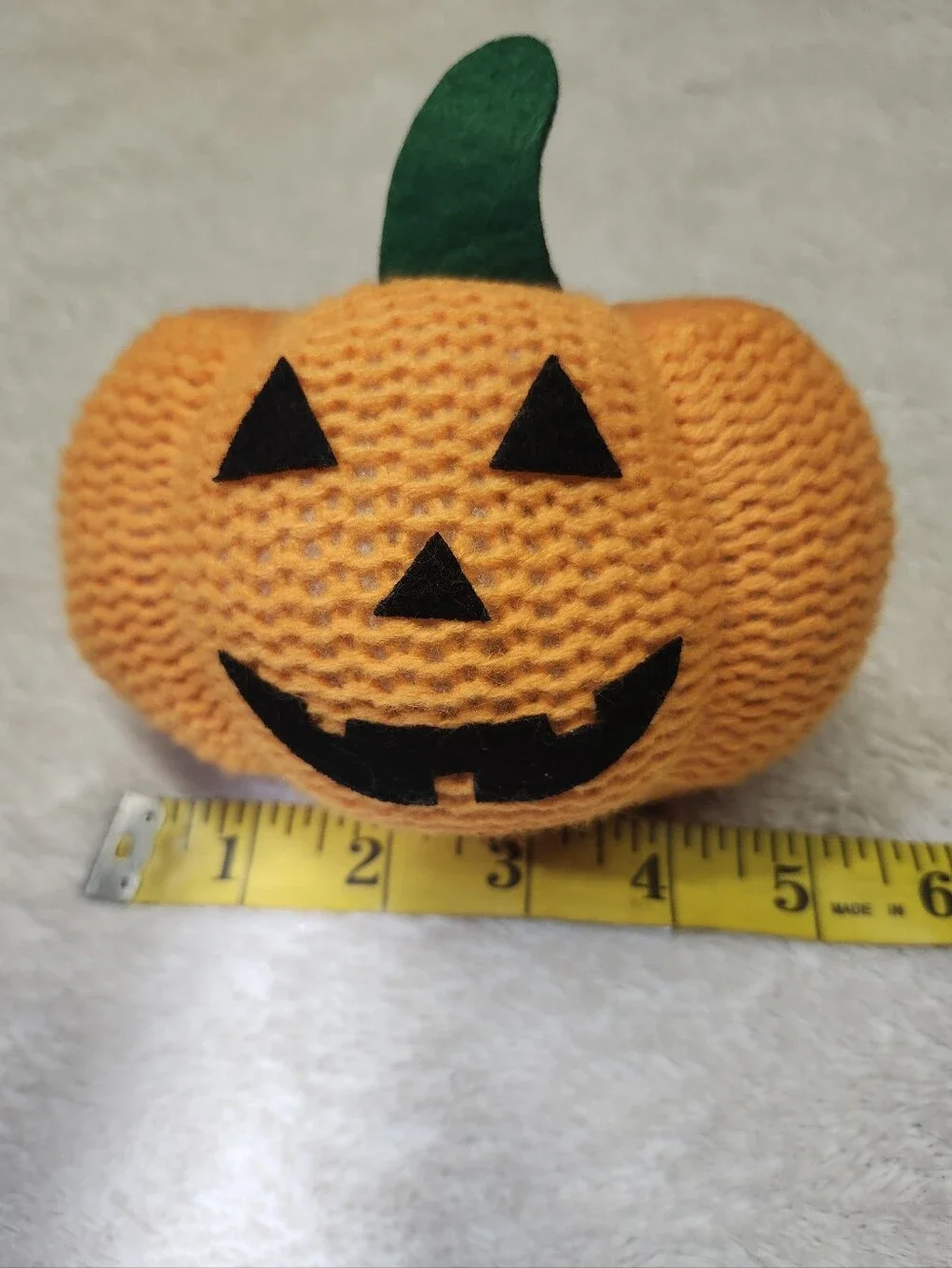 NWT Legacy & Main Mini Crochet Pumpkin Jack O Lantern Halloween Decor Paper Stor